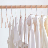 10PCS 40cm Coat Clothes Hanger Stainless Steel Drying Clothes Rack Laundry Rack for DormitoryPink - Front View