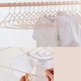 10PCS 40cm Coat Clothes Hanger Stainless Steel Drying Clothes Rack Laundry Rack for DormitoryPink - Side View