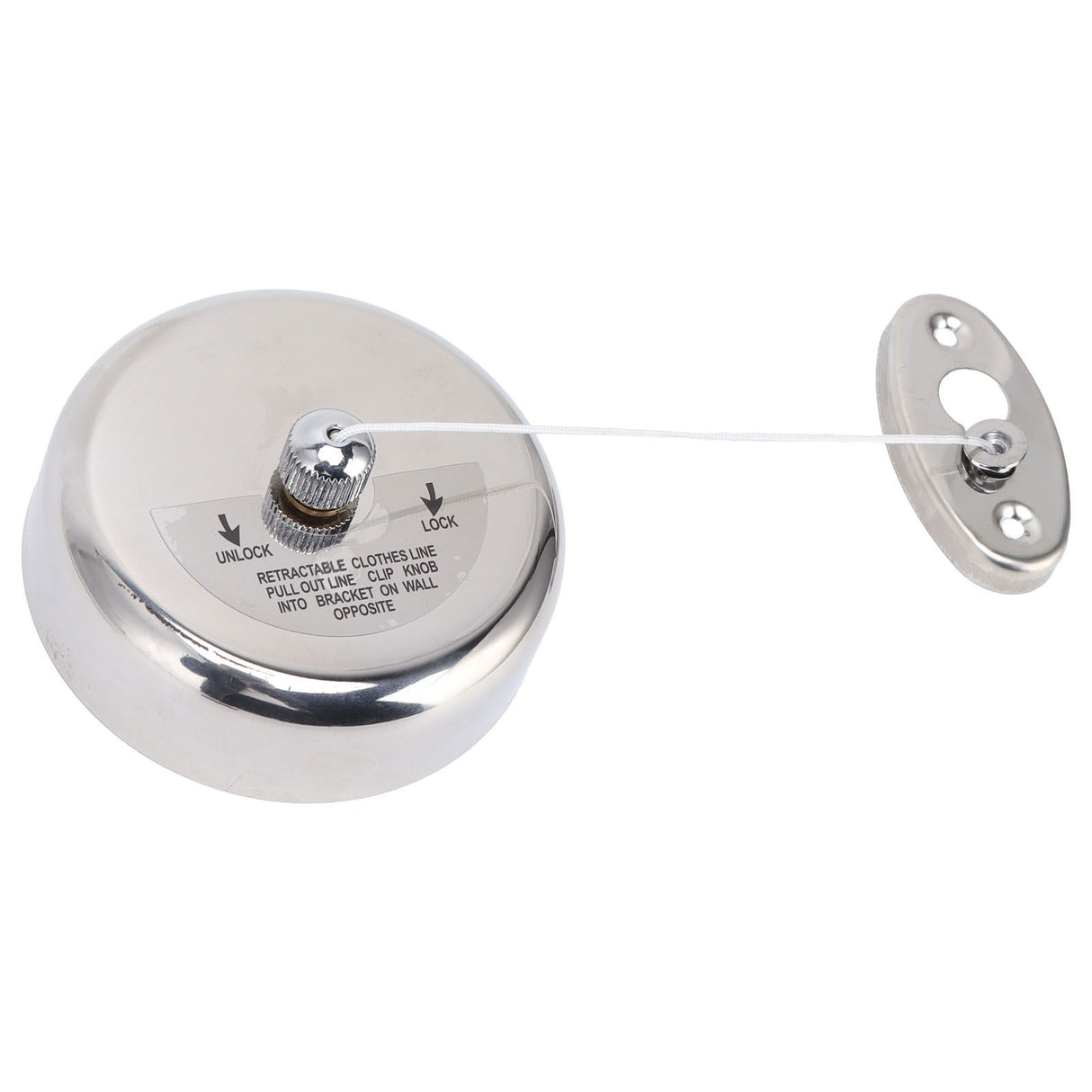 Clothesline 304 Stainless Steel Nylon Cord Space Saving Retractable 9ft/2.8m Indoor Clothesline