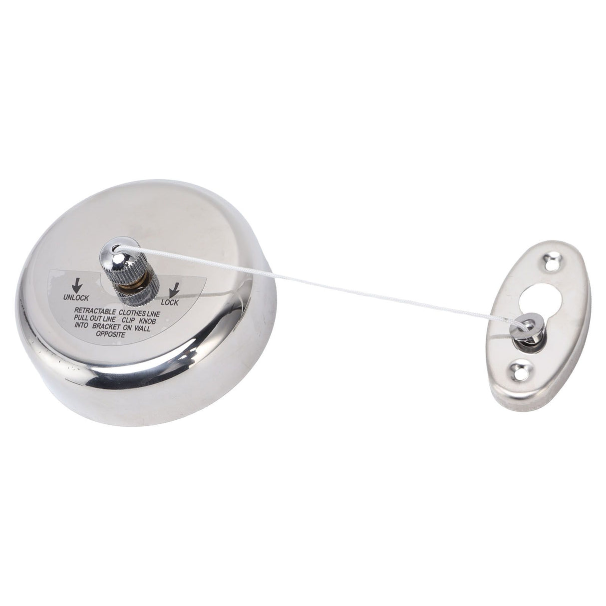 Clothesline 304 Stainless Steel Nylon Cord Space Saving Retractable 9ft/2.8m Indoor Clothesline
