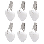 6Pcs Tablecloth Weights Marble Stainless Steel Small Size Waterproof Rustproof Durable Clip On Weights for Party PicnicHeart Shaped