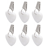 6Pcs Tablecloth Weights Marble Stainless Steel Small Size Waterproof Rustproof Durable Clip On Weights for Party PicnicHeart Shaped
