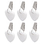 6Pcs Tablecloth Weights Marble Stainless Steel Small Size Waterproof Rustproof Durable Clip On Weights for Party PicnicHeart Shaped