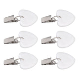 6Pcs Tablecloth Weights Marble Stainless Steel Small Size Waterproof Rustproof Durable Clip On Weights for Party PicnicHeart Shaped