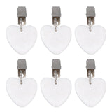 6Pcs Tablecloth Weights Marble Stainless Steel Small Size Waterproof Rustproof Durable Clip On Weights for Party PicnicHeart Shaped