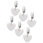 6Pcs Tablecloth Weights Marble Stainless Steel Small Size Waterproof Rustproof Durable Clip On Weights for Party PicnicHeart Shaped