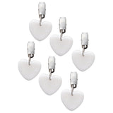 6Pcs Tablecloth Weights Marble Stainless Steel Small Size Waterproof Rustproof Durable Clip On Weights for Party PicnicHeart Shaped - Rear View
