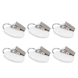 6Pcs Tablecloth Weights Marble Stainless Steel Small Size Waterproof Rustproof Durable Clip On Weights for Party PicnicHeart Shaped