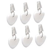 6Pcs Tablecloth Weights Marble Stainless Steel Small Size Waterproof Rustproof Durable Clip On Weights for Party PicnicHeart Shaped