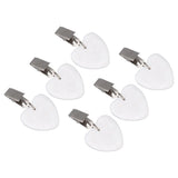 6Pcs Tablecloth Weights Marble Stainless Steel Small Size Waterproof Rustproof Durable Clip On Weights for Party PicnicHeart Shaped - Extra Image