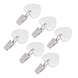 6Pcs Tablecloth Weights Marble Stainless Steel Small Size Waterproof Rustproof Durable Clip On Weights for Party PicnicHeart Shaped - Extra Image