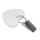 6Pcs Tablecloth Weights Marble Stainless Steel Small Size Waterproof Rustproof Durable Clip On Weights for Party PicnicHeart Shaped