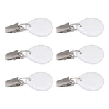 6Pcs Tablecloth Weights Marble Stainless Steel Small Size Waterproof Rustproof Durable Clip On Weights for Party PicnicOval