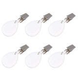 6Pcs Tablecloth Weights Marble Stainless Steel Small Size Waterproof Rustproof Durable Clip On Weights for Party PicnicOval