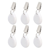6Pcs Tablecloth Weights Marble Stainless Steel Small Size Waterproof Rustproof Durable Clip On Weights for Party PicnicOval