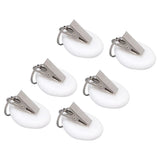 6Pcs Tablecloth Weights Marble Stainless Steel Small Size Waterproof Rustproof Durable Clip On Weights for Party PicnicOval