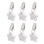 6Pcs Tablecloth Weights Marble Stainless Steel Small Size Waterproof Rustproof Durable Clip On Weights for Party PicnicStar