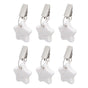 6Pcs Tablecloth Weights Marble Stainless Steel Small Size Waterproof Rustproof Durable Clip On Weights for Party PicnicStar