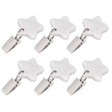 6Pcs Tablecloth Weights Marble Stainless Steel Small Size Waterproof Rustproof Durable Clip On Weights for Party PicnicStar