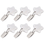 6Pcs Tablecloth Weights Marble Stainless Steel Small Size Waterproof Rustproof Durable Clip On Weights for Party PicnicStar