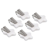 6Pcs Tablecloth Weights Marble Stainless Steel Small Size Waterproof Rustproof Durable Clip On Weights for Party PicnicStar