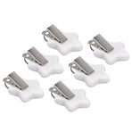 6Pcs Tablecloth Weights Marble Stainless Steel Small Size Waterproof Rustproof Durable Clip On Weights for Party PicnicStar