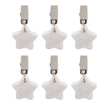 6Pcs Tablecloth Weights Marble Stainless Steel Small Size Waterproof Rustproof Durable Clip On Weights for Party PicnicStar