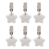 6Pcs Tablecloth Weights Marble Stainless Steel Small Size Waterproof Rustproof Durable Clip On Weights for Party PicnicStar - 45-Degree Angle