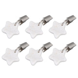 6Pcs Tablecloth Weights Marble Stainless Steel Small Size Waterproof Rustproof Durable Clip On Weights for Party PicnicStar