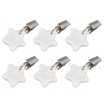 6Pcs Tablecloth Weights Marble Stainless Steel Small Size Waterproof Rustproof Durable Clip On Weights for Party PicnicStar