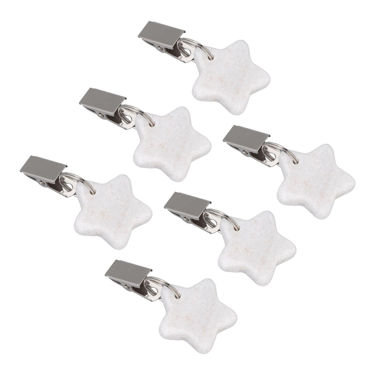 6Pcs Tablecloth Weights Marble Stainless Steel Small Size Waterproof Rustproof Durable Clip On Weights for Party PicnicStar