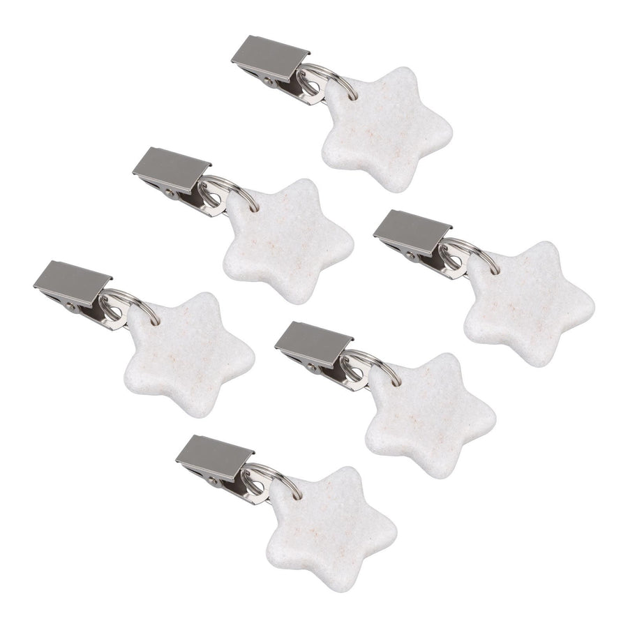 6Pcs Tablecloth Weights Marble Stainless Steel Small Size Waterproof Rustproof Durable Clip On Weights for Party PicnicStar