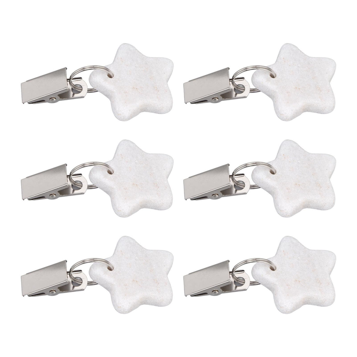 6Pcs Tablecloth Weights Marble Stainless Steel Small Size Waterproof Rustproof Durable Clip On Weights for Party PicnicStar