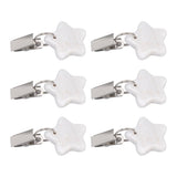 6Pcs Tablecloth Weights Marble Stainless Steel Small Size Waterproof Rustproof Durable Clip On Weights for Party PicnicStar - Low Angle