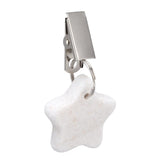 6Pcs Tablecloth Weights Marble Stainless Steel Small Size Waterproof Rustproof Durable Clip On Weights for Party PicnicStar - Extra Image