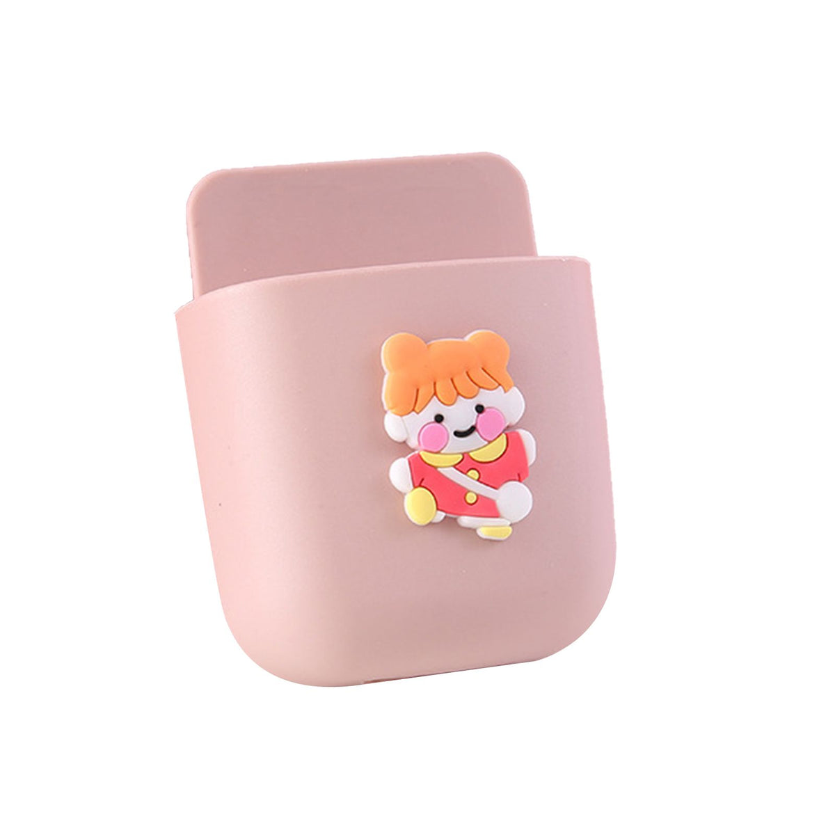 Cartoon Storage Box Wall Mounted Storage Container Cute Phone Storage Box for Home Decoration(Pink Little Girl Pattern )