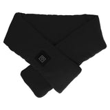 Heating Scarf Washable Skin Friendly Electric Heated Scarf with 3 Adjustable Gears for Adults Children ElderlyBlack - Front View