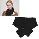 Heating Scarf Washable Skin Friendly Electric Heated Scarf with 3 Adjustable Gears for Adults Children ElderlyBlack