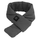 Heating Scarf Washable Skin Friendly Electric Heated Scarf with 3 Adjustable Gears for Adults Children ElderlyGrey - Top-Down View