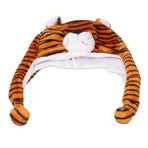 Tiger Cute Plush Hat Soft Coldproof Prevent Static Funny Winter Tiger Hat for School Camping