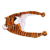 Tiger Cute Plush Hat Soft Coldproof Prevent Static Funny Winter Tiger Hat for School Camping - Rear View