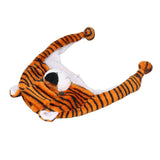 Tiger Cute Plush Hat Soft Coldproof Prevent Static Funny Winter Tiger Hat for School Camping - Low Angle