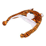 Tiger Cute Plush Hat Soft Coldproof Prevent Static Funny Winter Tiger Hat for School Camping - Extra Image
