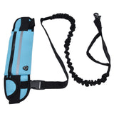 Sports Belt Bag Leash Set Reflective Elastic Explosion Proof Dog Running Traction Rope for Walking RunningSky Blue - Side View