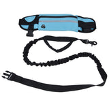 Sports Belt Bag Leash Set Reflective Elastic Explosion Proof Dog Running Traction Rope for Walking RunningSky Blue - 45-Degree Angle