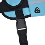 Sports Belt Bag Leash Set Reflective Elastic Explosion Proof Dog Running Traction Rope for Walking RunningSky Blue