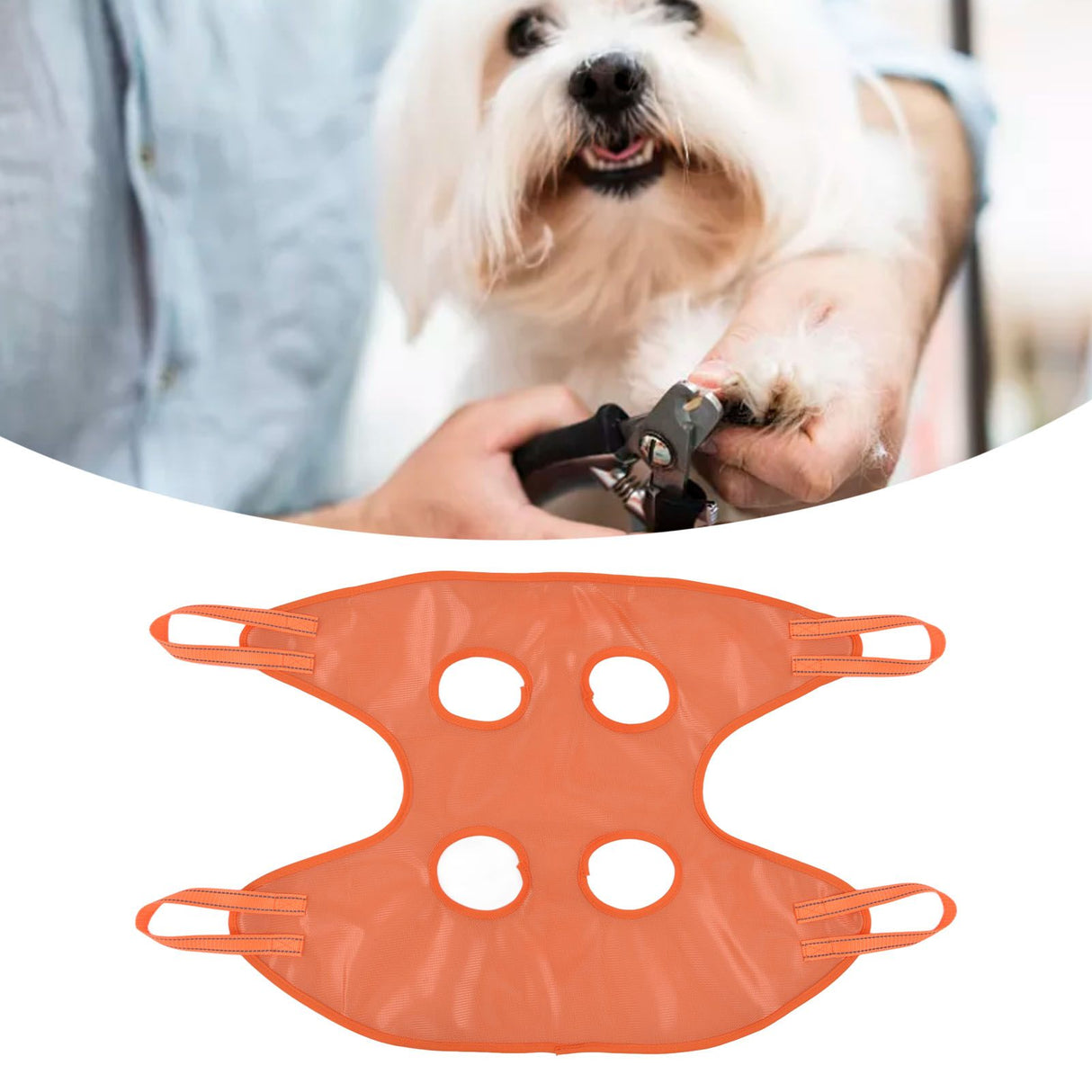 Dog Grooming Sling Breathable Soft Washable Pet Restraint Hammock for Small Medium Cat Nail TrimmingS