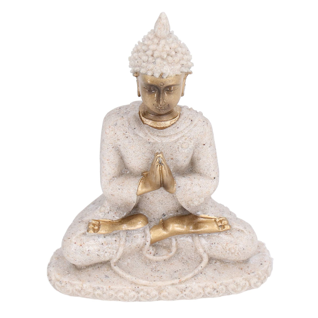 Buddha Statue Artisan Craftsmanship Clear Engraving Strong Frost Resistance Resin Meditating Buddha Statue for Hallway8138