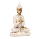 Buddha Statue Artisan Craftsmanship Clear Engraving Strong Frost Resistance Resin Meditating Buddha Statue for Hallway8138