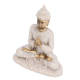 Buddha Statue Artisan Craftsmanship Clear Engraving Strong Frost Resistance Resin Meditating Buddha Statue for Hallway8138
